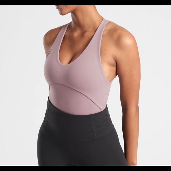 Athleta Pirouette Leotard Flora Mauve NWT XL - Picture 8 of 9